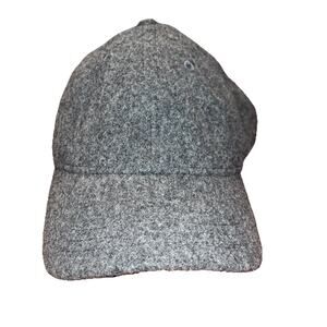 EUC Madewell Wool Blend Baseball Cap Leather Strap Charcoal Gray
